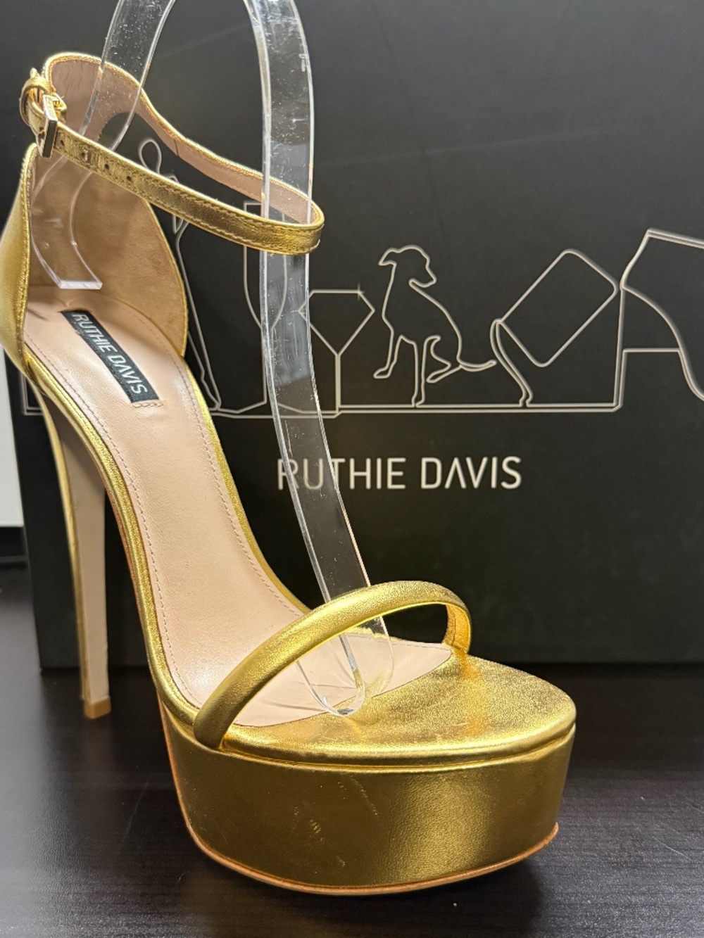 Ruthie Davis Candy Metallic Gold